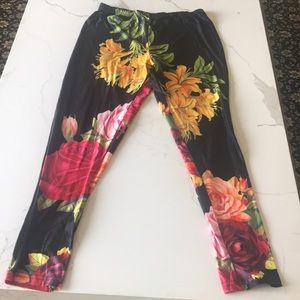 Bold floral leggings